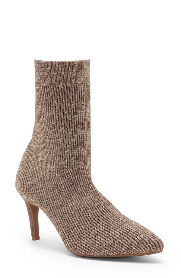 Women's Vince Camuto Roreeta Bootie - Brown/Bronze Metallic - Size 8