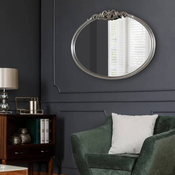 Kate and Laurel Arendahl Glam Ornate Mirror - 18x24 - Silver