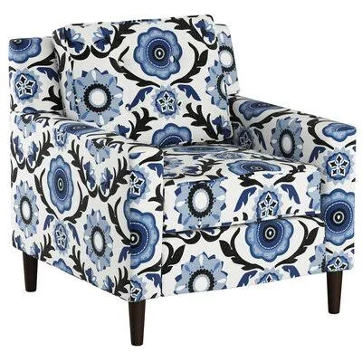 Hempel 31x22 Wide Armchair Corrigan Studio Fabric: Tulum Blue