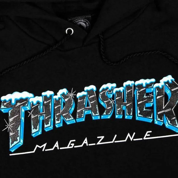 Thrasher Black Ice Hoodie (Black) XL