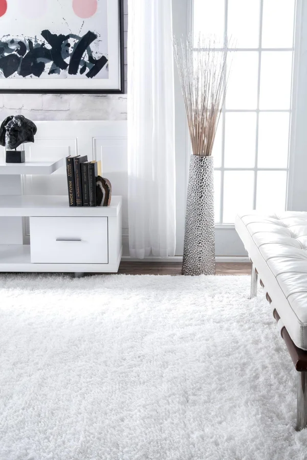 nuLOOM Maginifique Hand Tufted Shag Rug - 3& x 5&, Snow