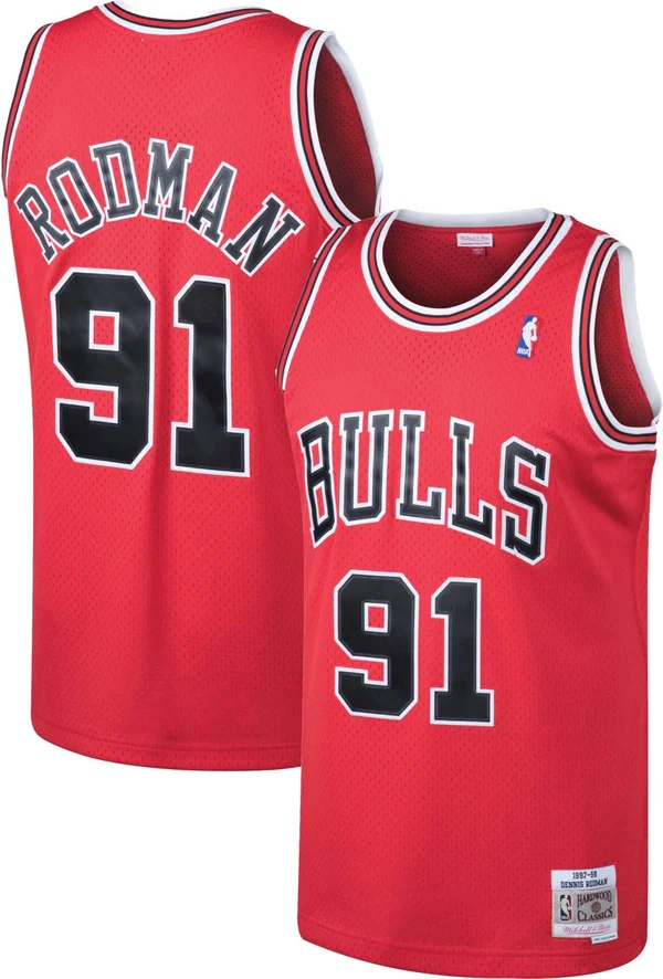 Dennis Rodman Chicago Bulls Mitchell & Ness Hardwood Classics 1997-98 Swingman Jersey - Red