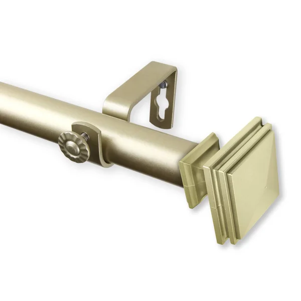 Rod Desyne Bedpost 1x22 Curtain Rod - Light Gold