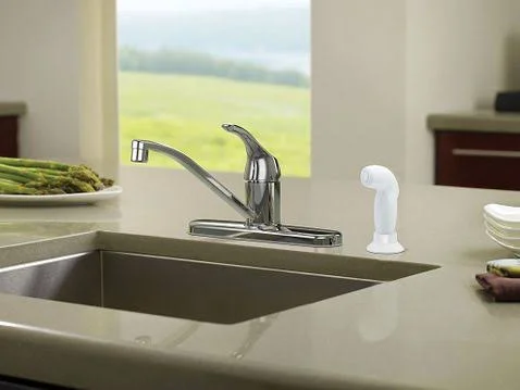 Moen Ca87551 Adler Single-Handle Kitchen Faucet, Chrome