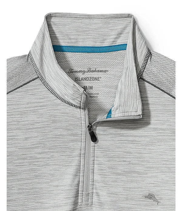 Tommy Bahama Big Tall IslandZone Palm Coast Half-Zip Recycled Materials Pullover, Mens, 2XLT, Beet Red