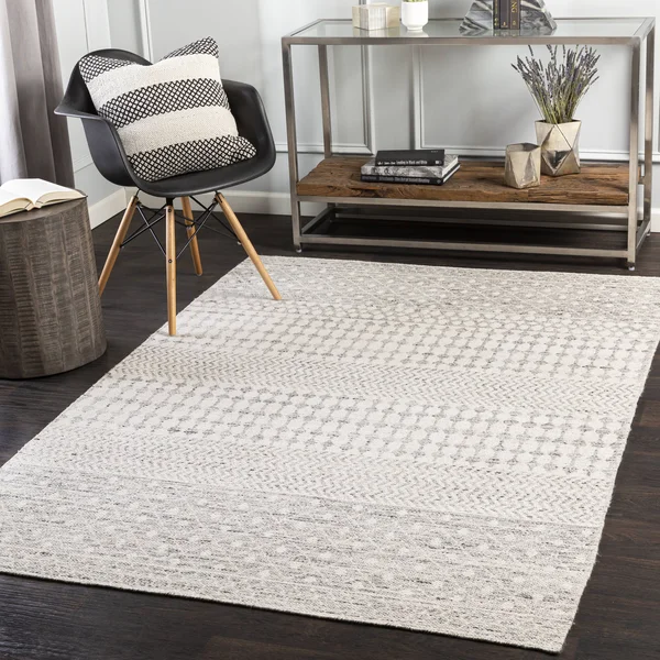 Boho FHM Handmade Tribal Chenille Khaki Area Rug