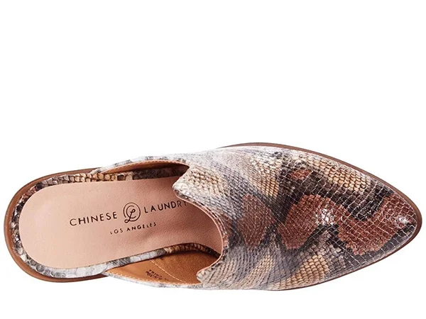Chinese Laundry Springfield Mule Yellow/Dark Brown Python, M, 9.5