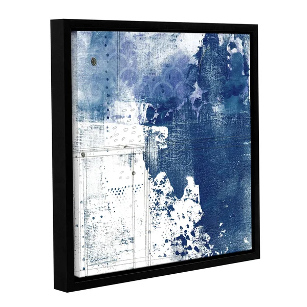 ArtWall Sarah Ogren's Navy I - Gallery Wrapped Floater-framed Canvas