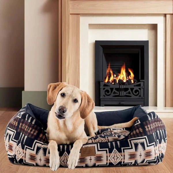 Pendleton Grey Stewart Plaid Kuddler Pet Bed