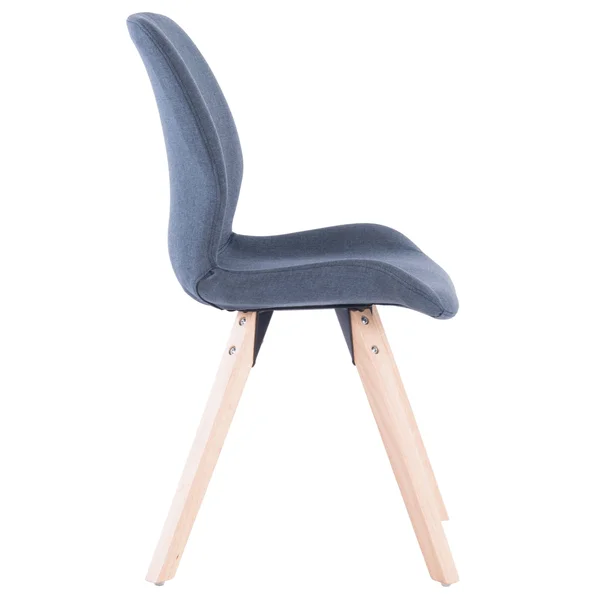 Porthos Home Modern Dining Chair with Rubberwood Dowel Legs - Set of 2 (Blue)