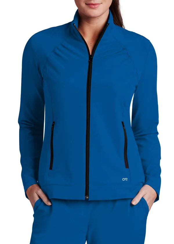 Barco One 5405 Women's Lightweight Two Pocket Zip Up Scrub Jacket