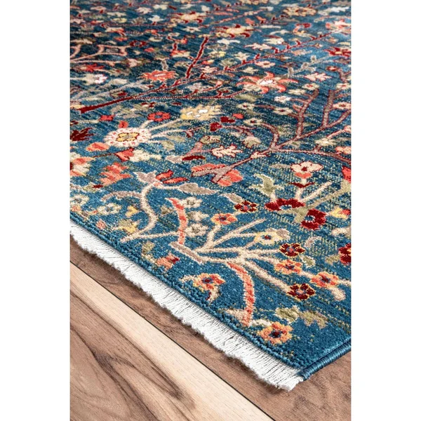 nuLOOM Rugs Dasilva Gabbeh Fringe Blue 8& x 10& Area Rug