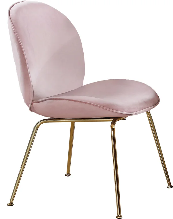 Meridian Furniture Paris Pink Velvet Dining Chair (Set of 2)