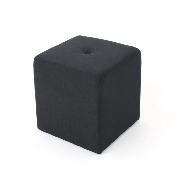 Christopher Knight Home Cayla Fabric Square Ottoman, Dark Charcoal