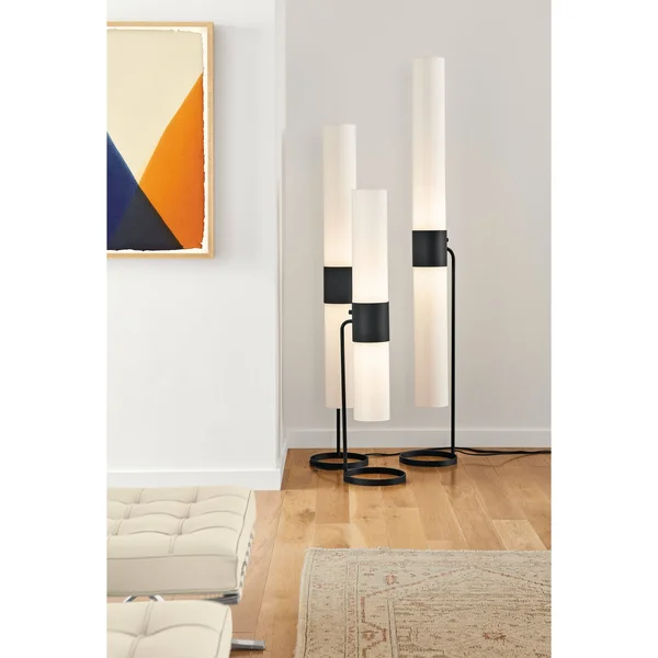 Room & Board, Modern Cedric Floor Lamp 48H in Graphite White
