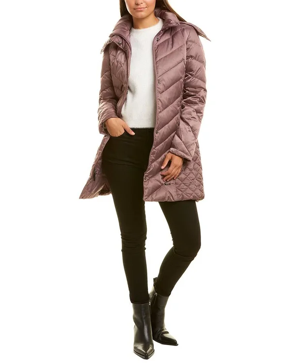 Kenneth Cole Quilted Coat - Xs