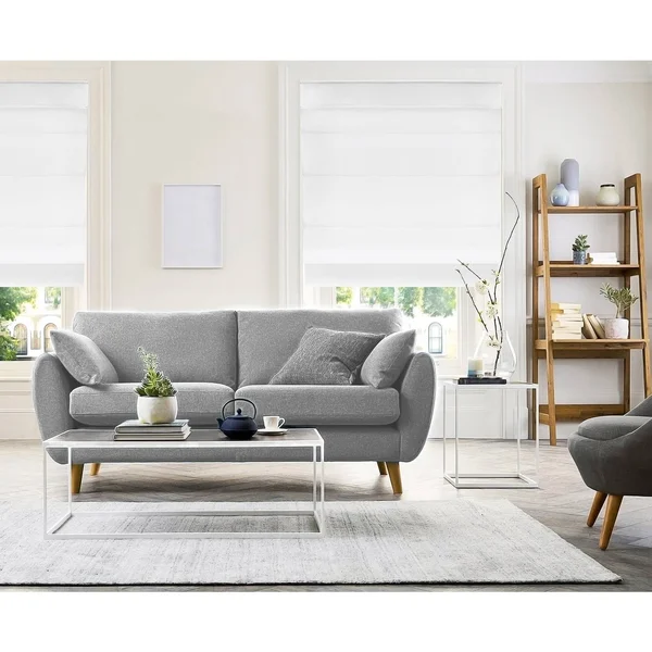 Chicology RMBS3364 Cordless Roman Shades & Soft Fabric Window Blind Belgian Snow - 33 x 64 in.