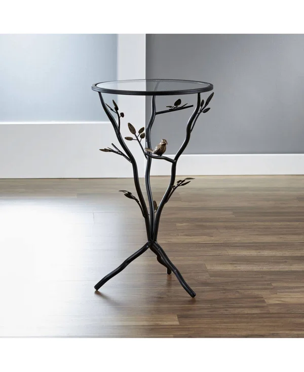 Bird and Branches Tripod Side Table