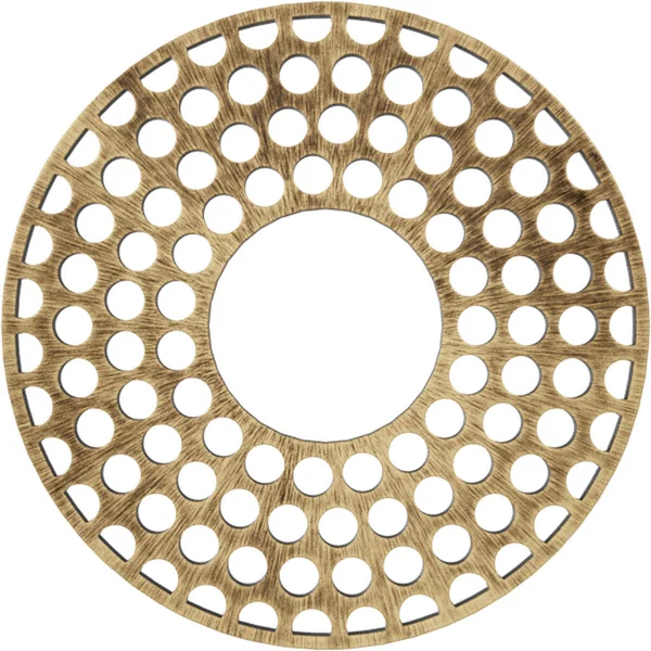 Ekena Millwork CMPP28FFABS 28x22OD x 10 1/8x22ID x 3/4x22P Fink Architectural Grade PVC Pierced Ceiling Medallion - Antiqued Bras