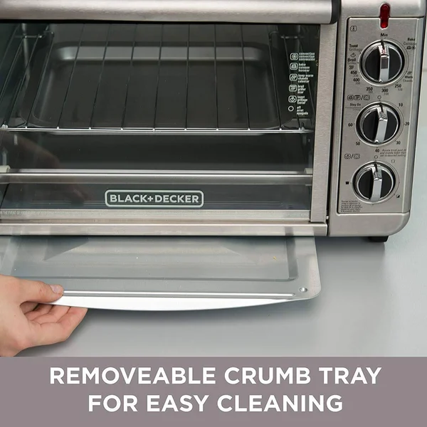 Black+decker TO3230SBD 6-Slice Convection Countertop Toaster Oven, Includes Bake