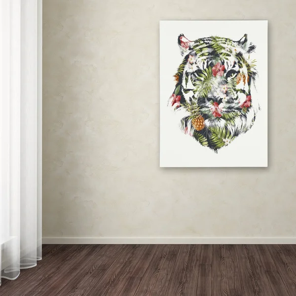 Tropical Tiger by Robert Farkas - 35x47-Inch Canvas Wall Art