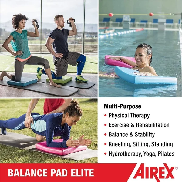 Airex Elite Gym Physical Therapy Workout Yoga Exercise Foam Balance Pad, Gray, Grey