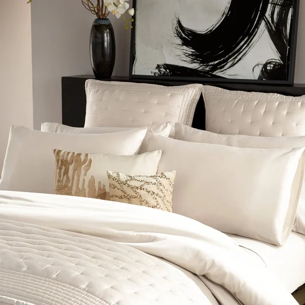 Donna Karan Silk Indulgence Duvet Cover Set, King - Black