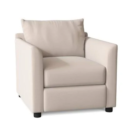 Georgia 34x22 Wide Chair Body Fabric: Sunbrella Flagship Flax