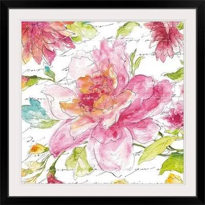 &Garden Splendor II Painting Print Great Big Canvas Format: Black Frame - Size: 20x22 H x 20x22 W x 1x22 D