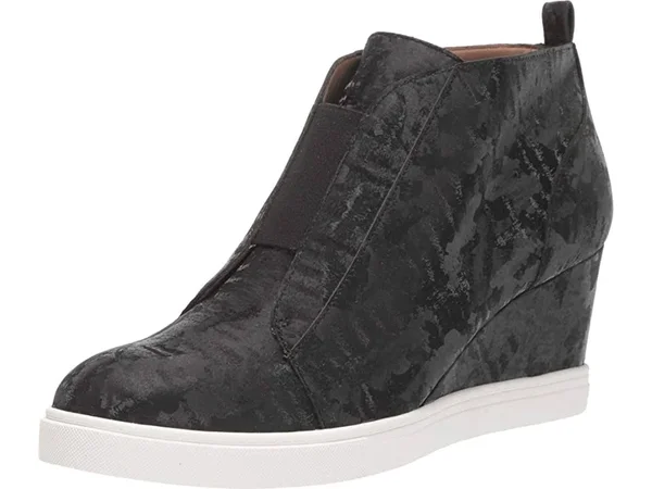 Women's Linea Paolo Felicia III Wedge Sneaker, Size 5.5 M - Black