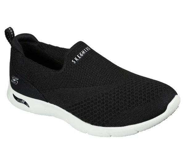 Skechers Women's Arch Fit Refine - Don&t Go Sneakers, Black/White, 5.5