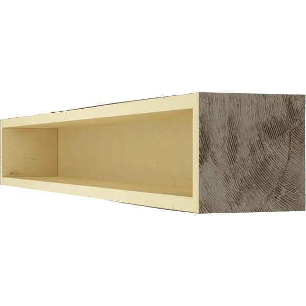 Ekena Millwork MANUSD04X06X72HD 4x22H x 6x22D x 72x22W Sandblasted Faux Wood Fireplace Mantel, Natural Honey Dew