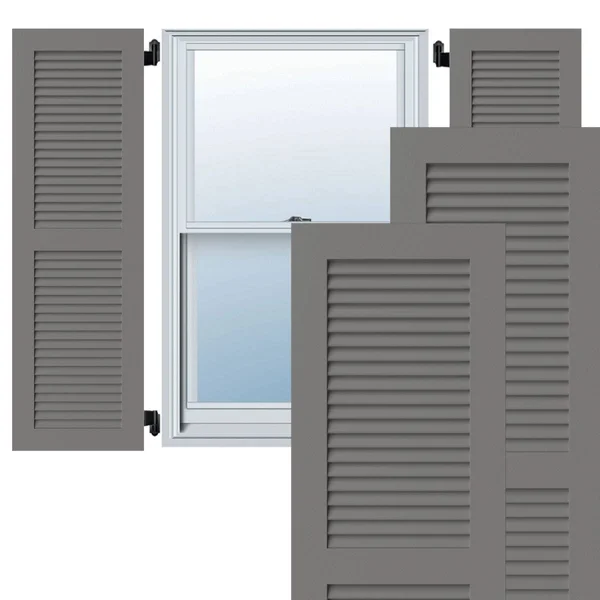 Ekena Millwork CWL12X031PRC 12x22W x 31x22H Exterior Composite Louvered Shutters (Per Pair) - Primed