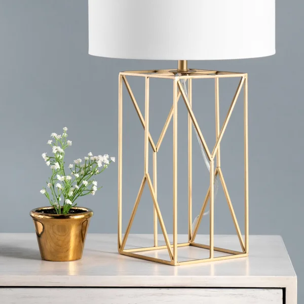 nuLOOM Mead 24x22 Iron Table Lamp - 12x22 W x 12x22 D x 23.5x22 H - Brass