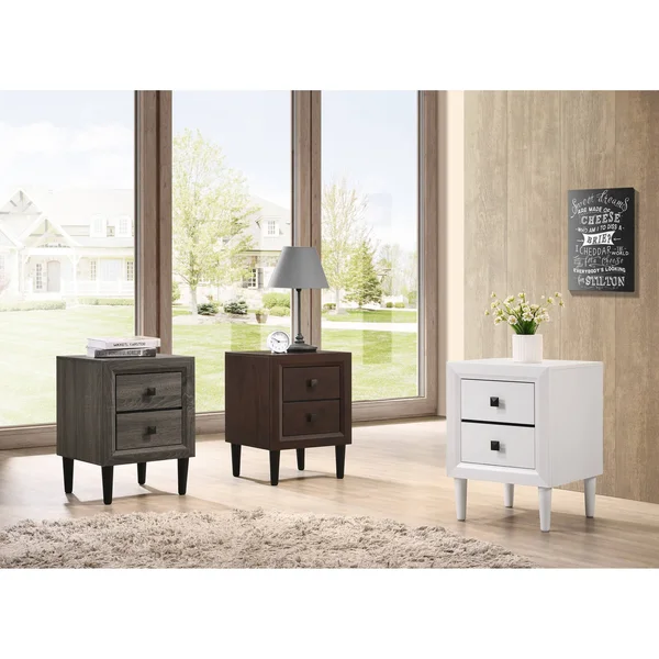Carson Carrington Kaalaslupa Contemporary 2-Drawer Nightstand - Espresso