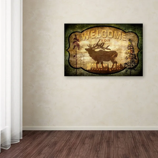 Trademark Fine Art Ali10374-C2232Gg LightBoxJournal 'Welcome Lodge Elk