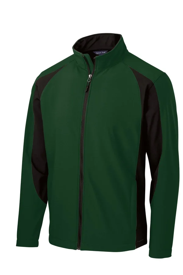 Sport-Tek ST970 Colorblock Soft Shell Jacket - Forest Green/Black 2XL