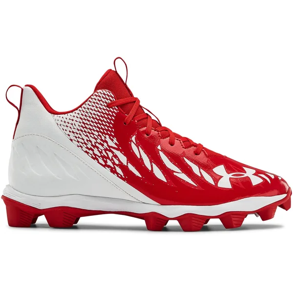 Under Armour Men's Spotlight Franchise RM Football Cleats - Red, 14