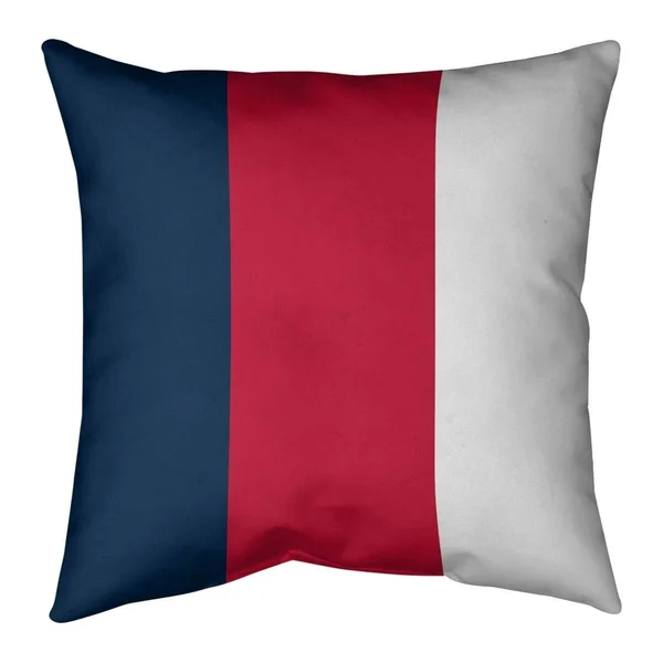 New England New England Football Stripes Pillow-Faux Linen - 14 x 14 - Square - Zipper Closure - Medium - Removable Cover - Acce
