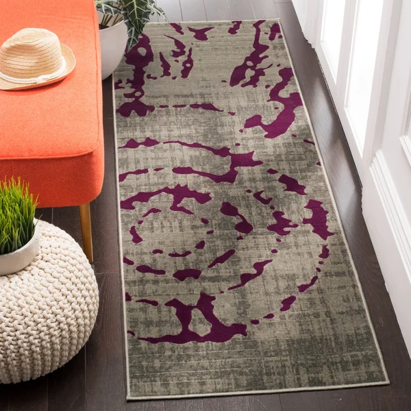 Safavieh Porcello PRL7735F 5&2x22 x 7&6x22 Light Grey, Orange Area Rug