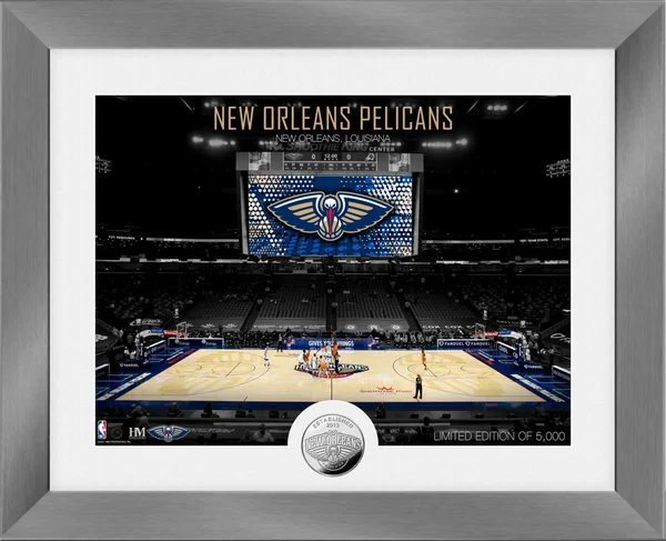 Highland Mint New Orleans Pelicans Art Deco Coin Photo Mint - 13 x 16