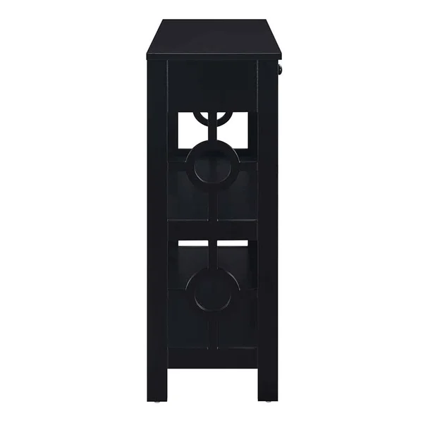 Convenience Concepts Ring 1 Drawer Console Table - Black
