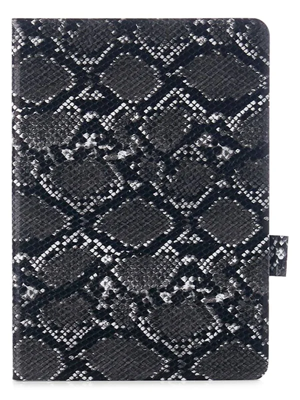 Chic Geeks Faux Snakeskin iPad Case - Black Snakeskin