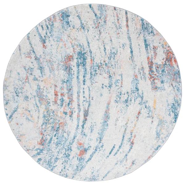 Safavieh Tulum Rug Collection TUL236A - Ivory, Dark Blue - 6& x 9&