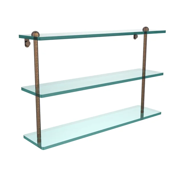 Allied Brass 22 inch Triple Tiered Glass Shelf Venetian Bronze