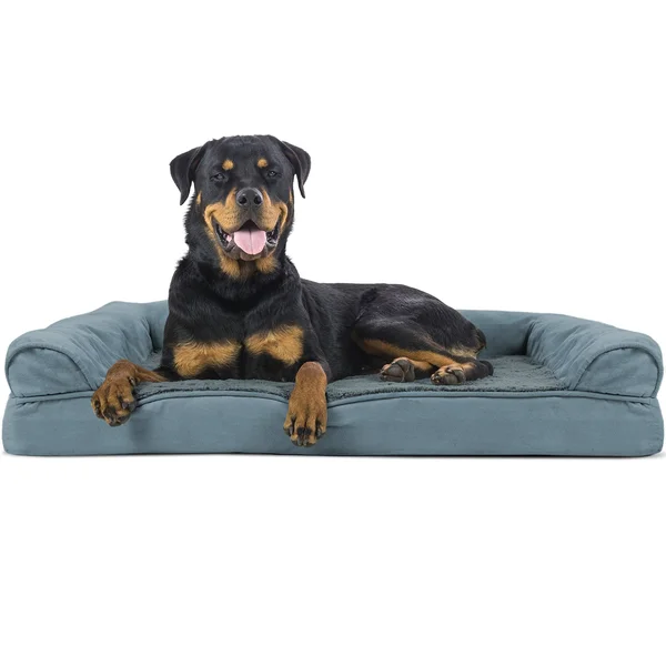 FurHaven Pet Dog Bed Orthopedic Ultra Plush Sofa-Style Couch Pet Bed