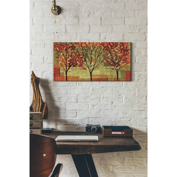 Epic Graffiti 'Watercolor Forest II' by Veronique Charron, Canvas Wall Art, 60 inchx30 inch, Size: 60 x 30, Red