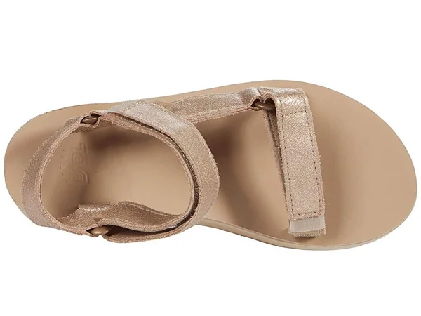 Teva Women's Flatform Universal Leather - Metallic Champagne - 9