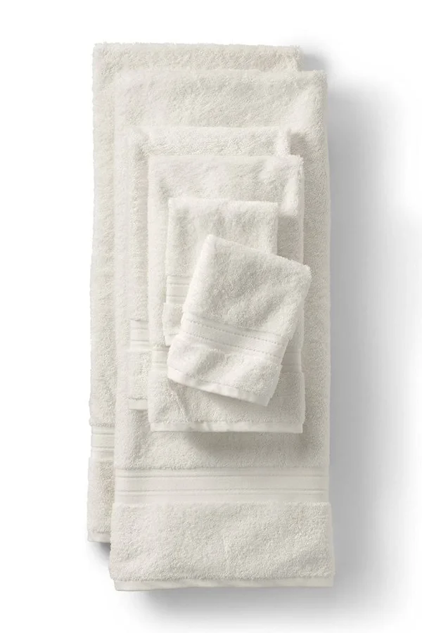 Supima Cotton Towel 6-Piece Set - Lands& End - Ivory