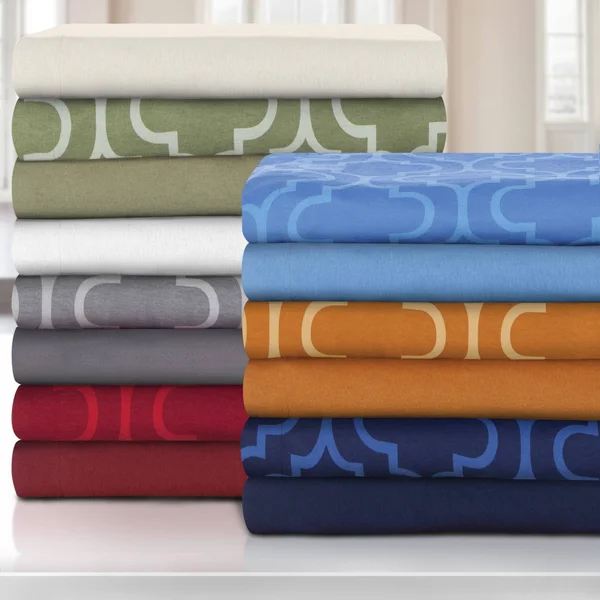 Superior Reversible Brushed Cotton Flannel Trellis Duvet Cover Set (Solid Grey - 3 Piece - King/California King - Modern & Conte